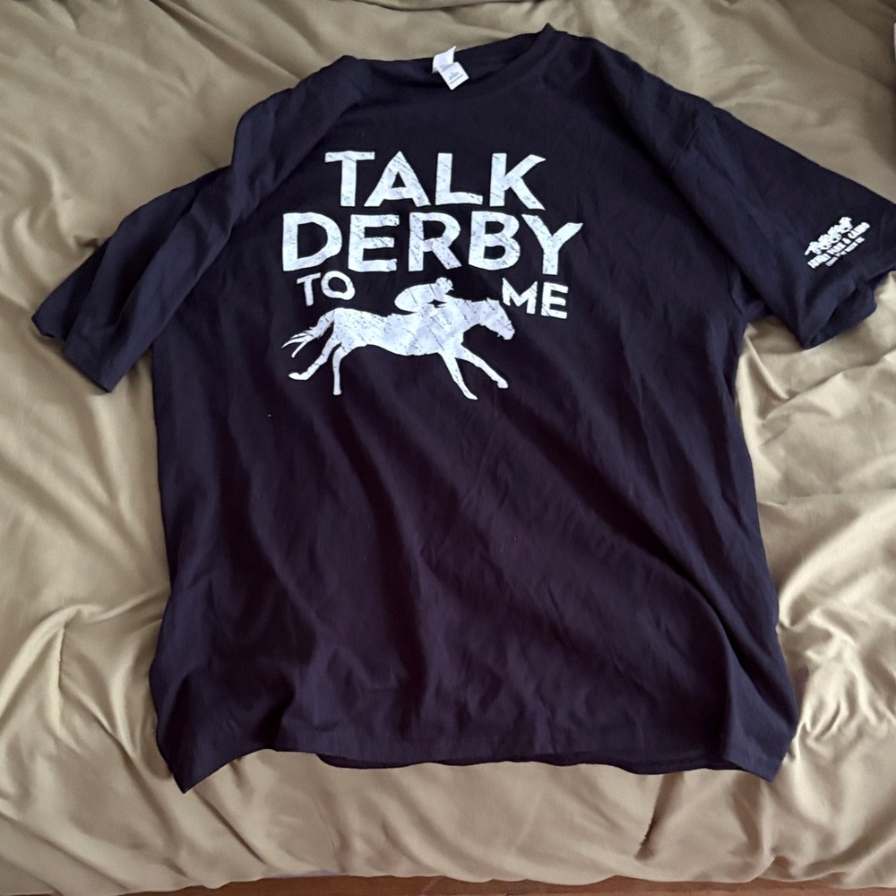Jerzees Black 'Talk Derby to Me' Short Sleeve Tee